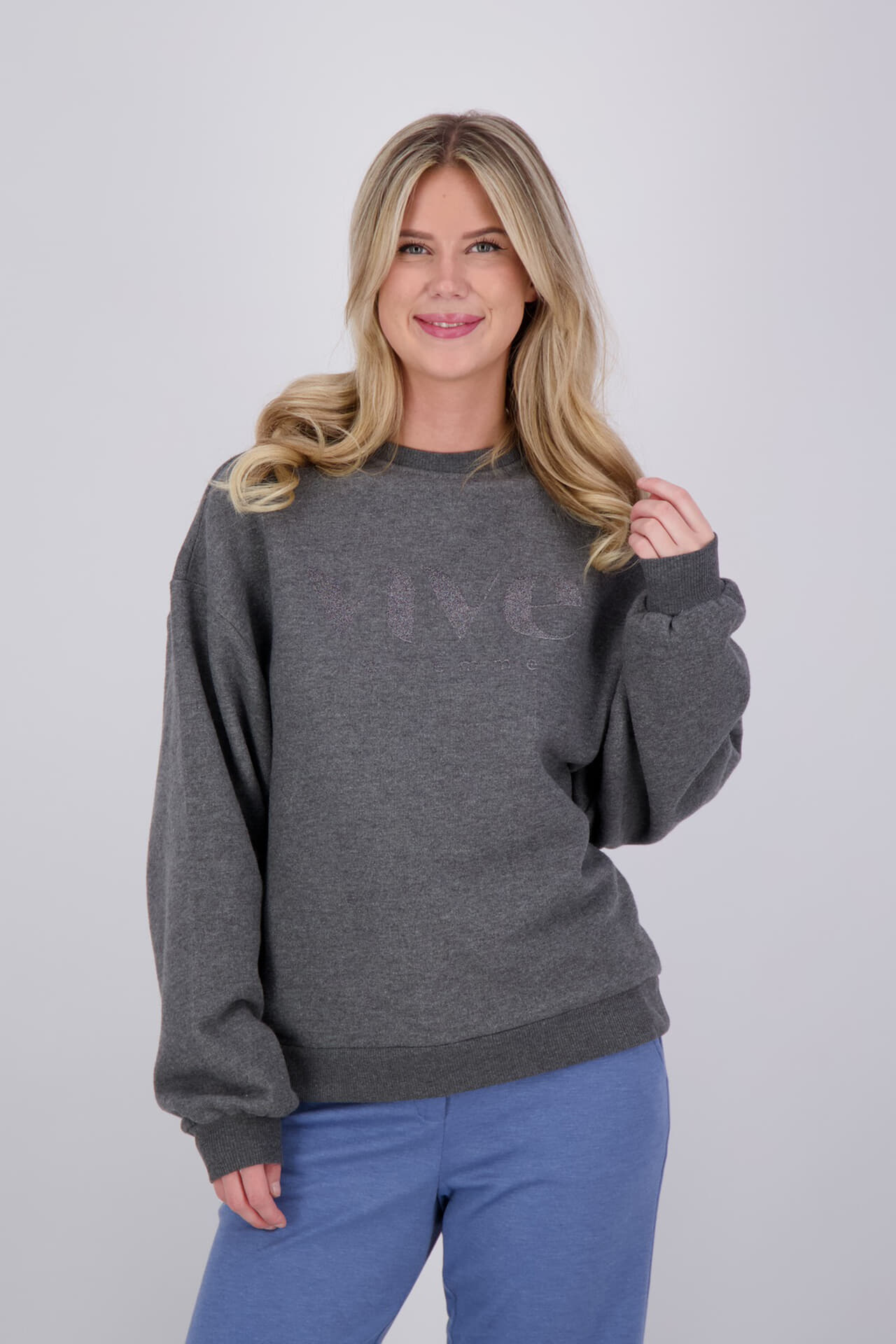 Vive La Femme Sweater Desi Grijs