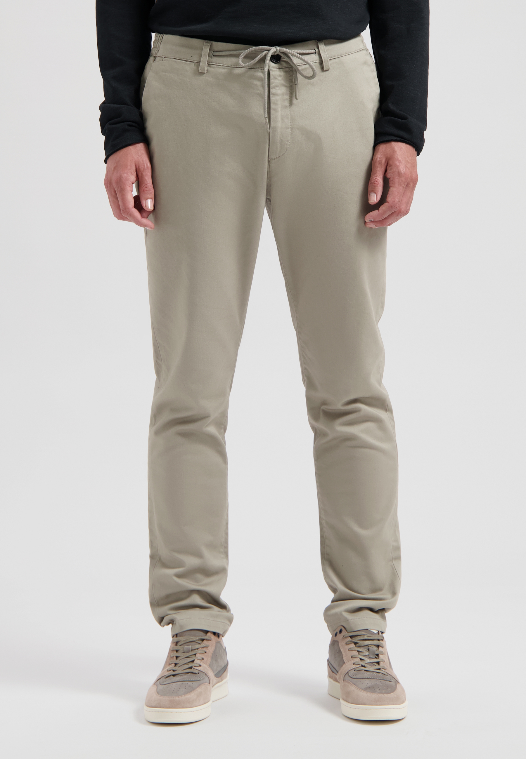 Dstrezzed Jogger Broek Lancaster Tapered Twill Knit Grijs
