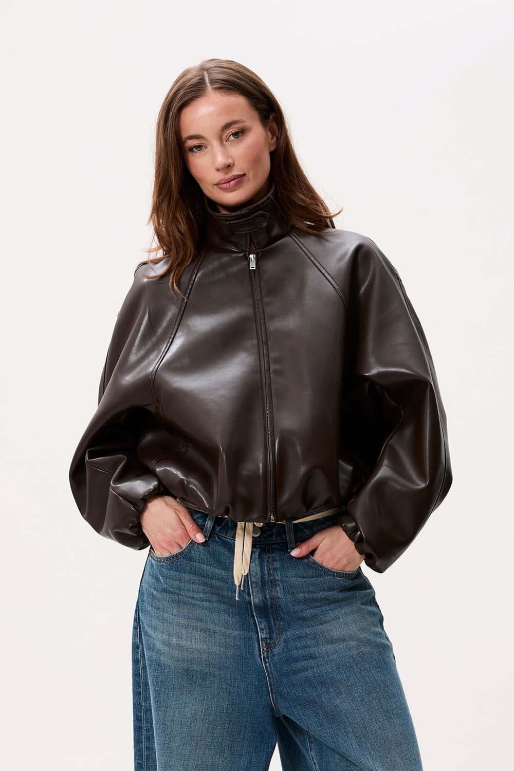 Catwalk Junkie Vegan Leren Jas Bruin