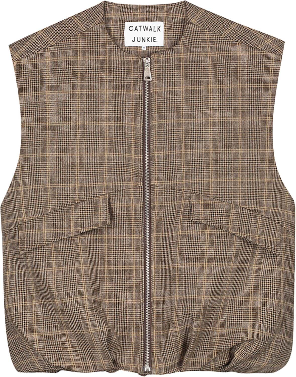 Catwalk Junkie Bodywarmer Check Bruin