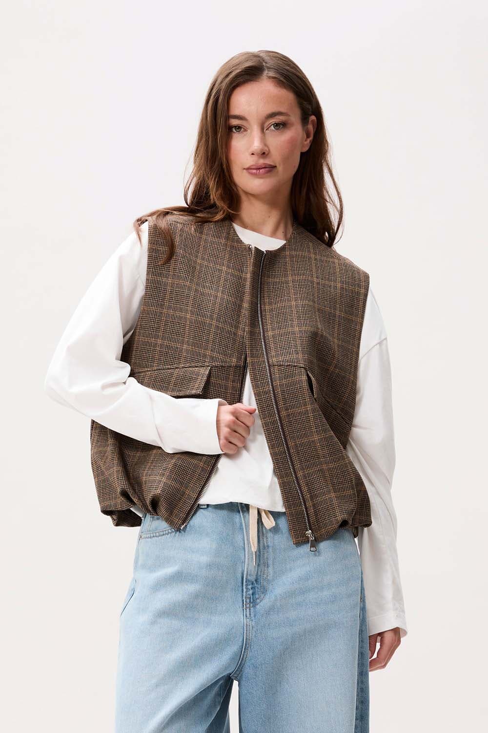 Catwalk Junkie Bodywarmer Check Bruin