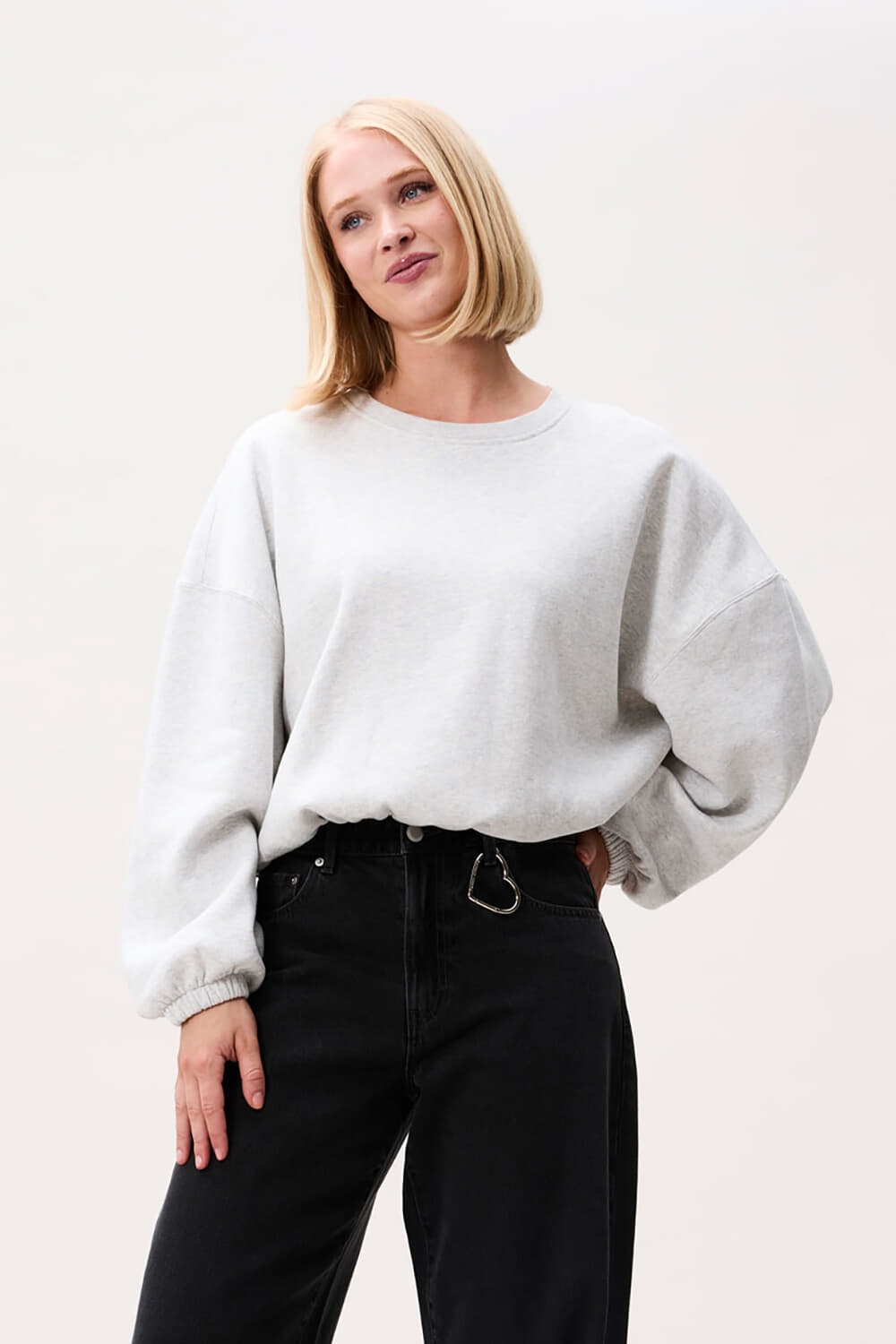 Catwalk Junkie Oversized Graphic sweater Grijs