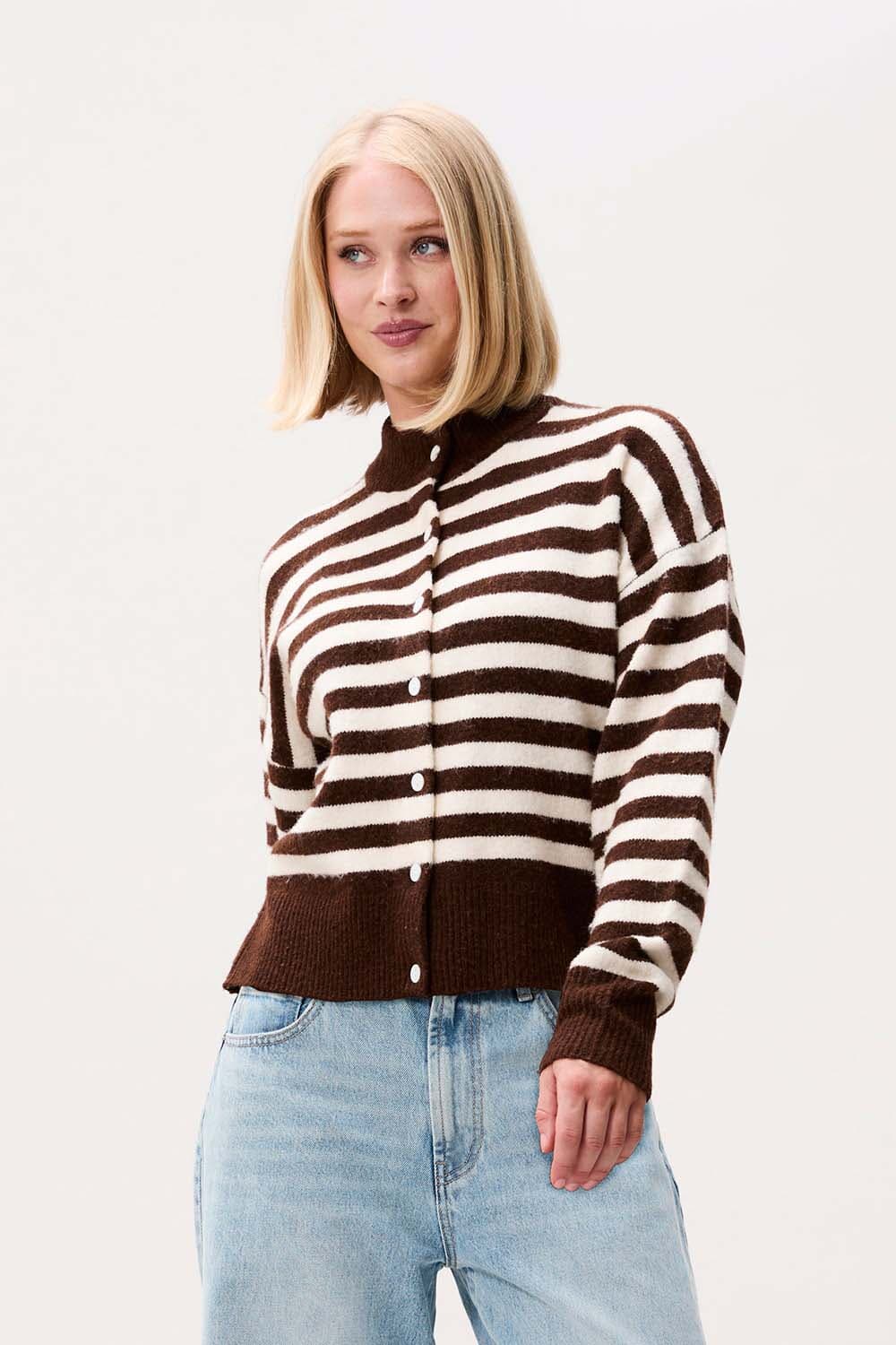 Catwalk Junkie Vest Striped Bruin
