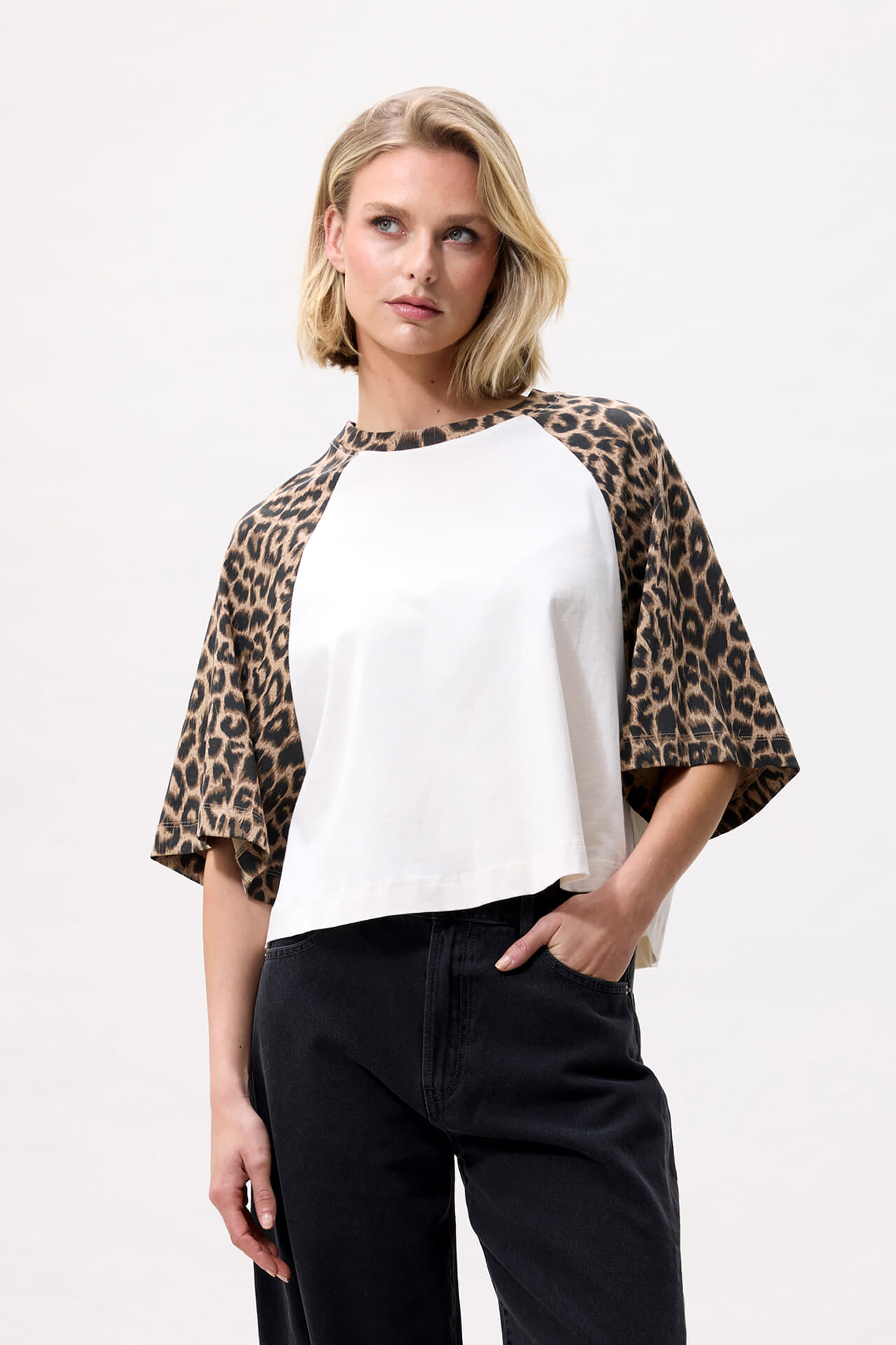 Catwalk Junkie T-shirt Leopard Baseball  Off White