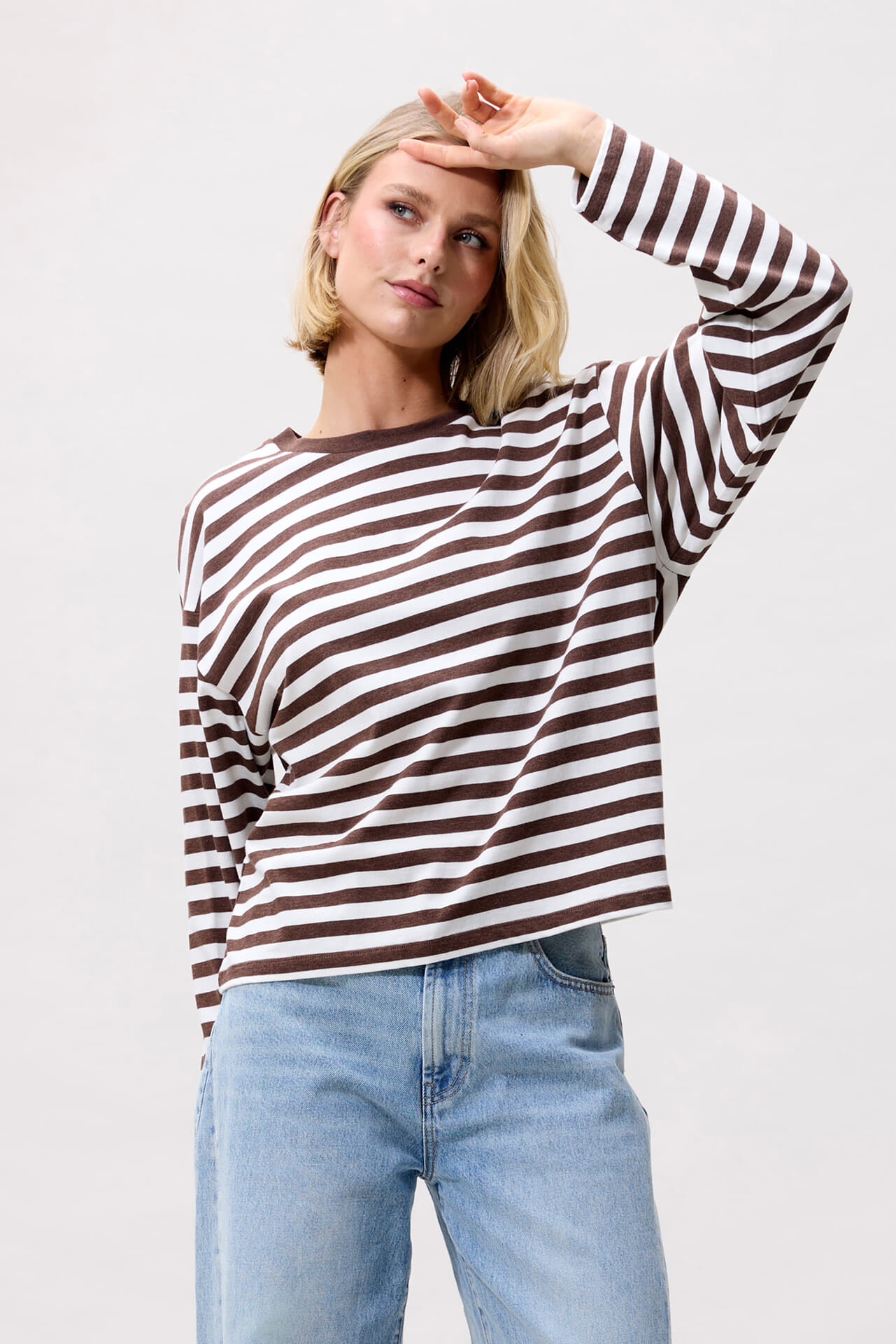 Catwalk Junkie Sweater Striped Bruin