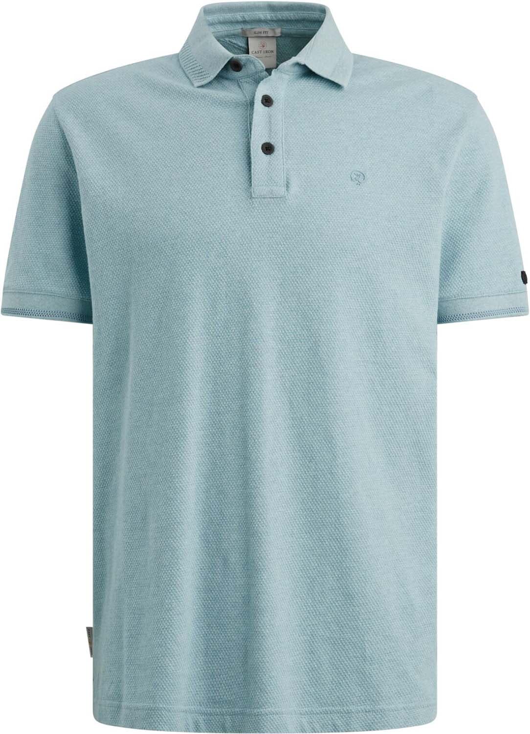 Cast Iron Polo popcorn slim fit  Blauw