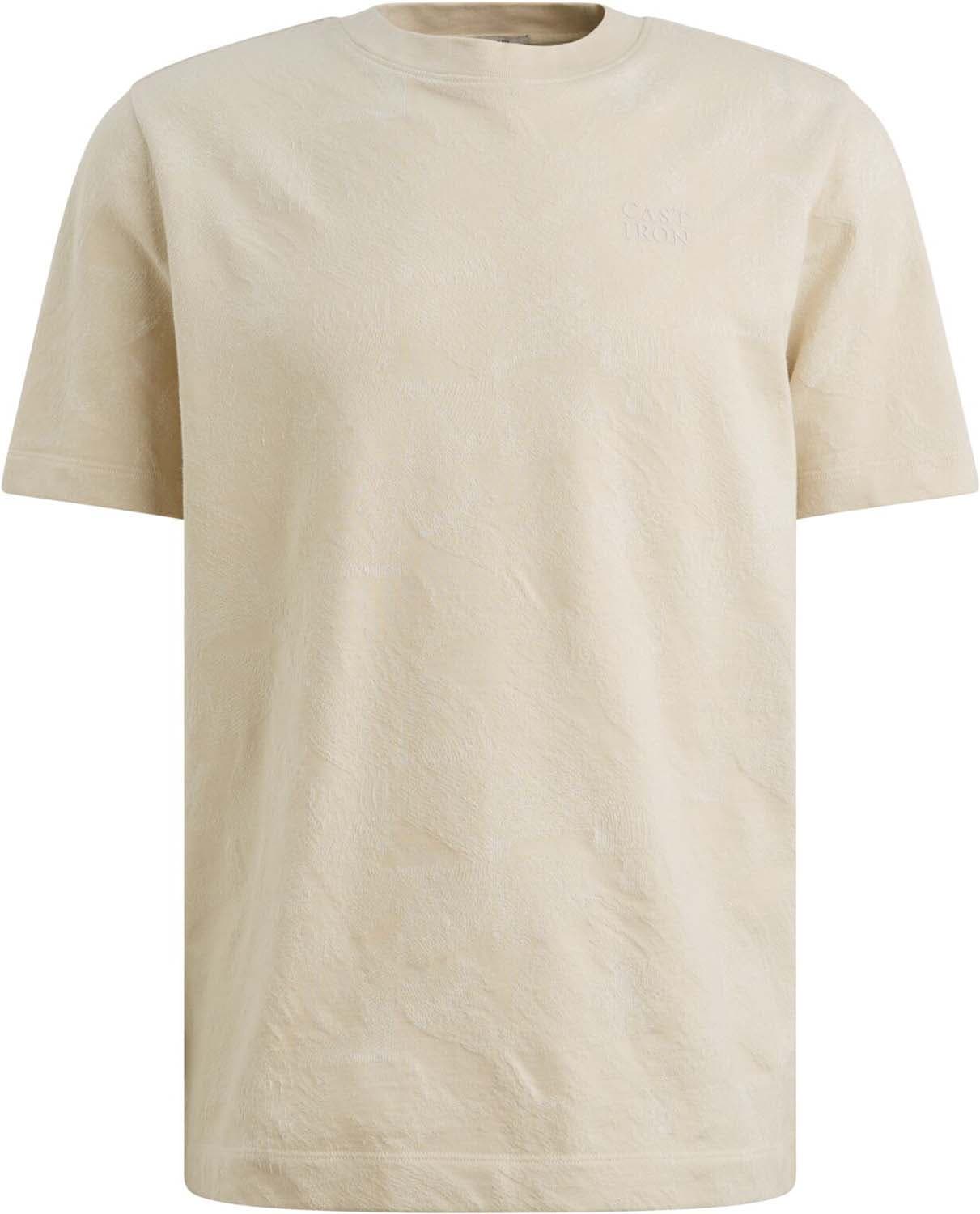 Cast Iron T-shirt jacquard pique regular fit Grijs