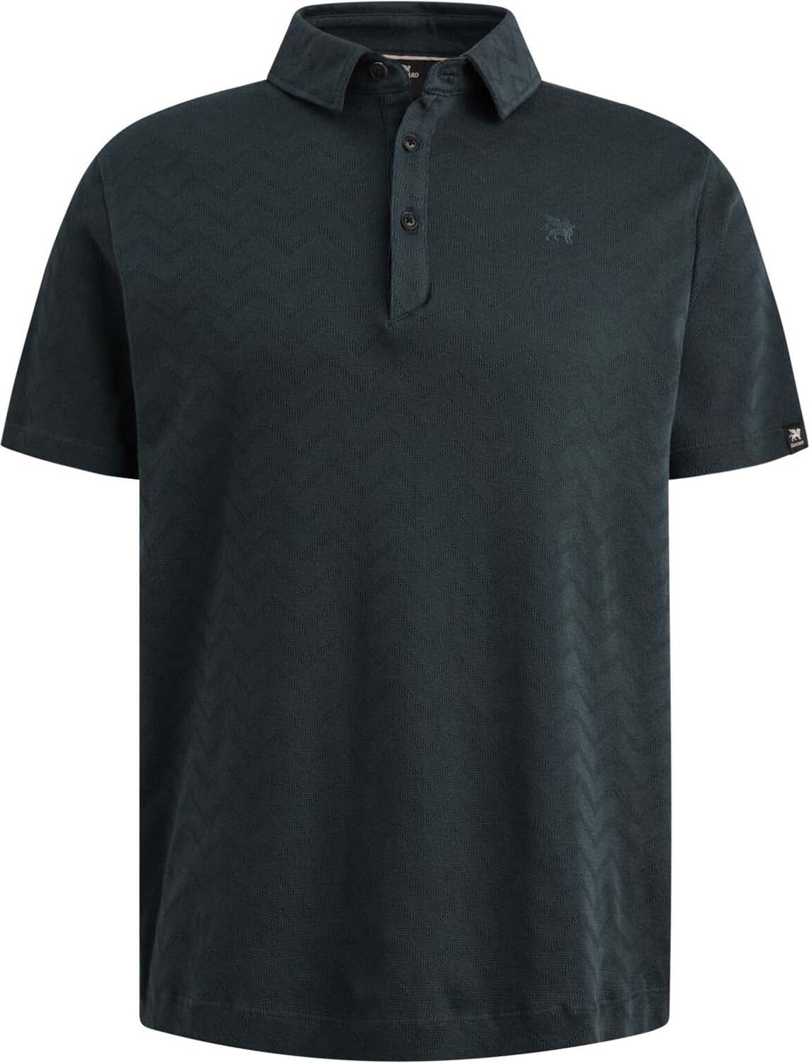 Vanguard Polo van jersey met jacquardpatroon Blauw