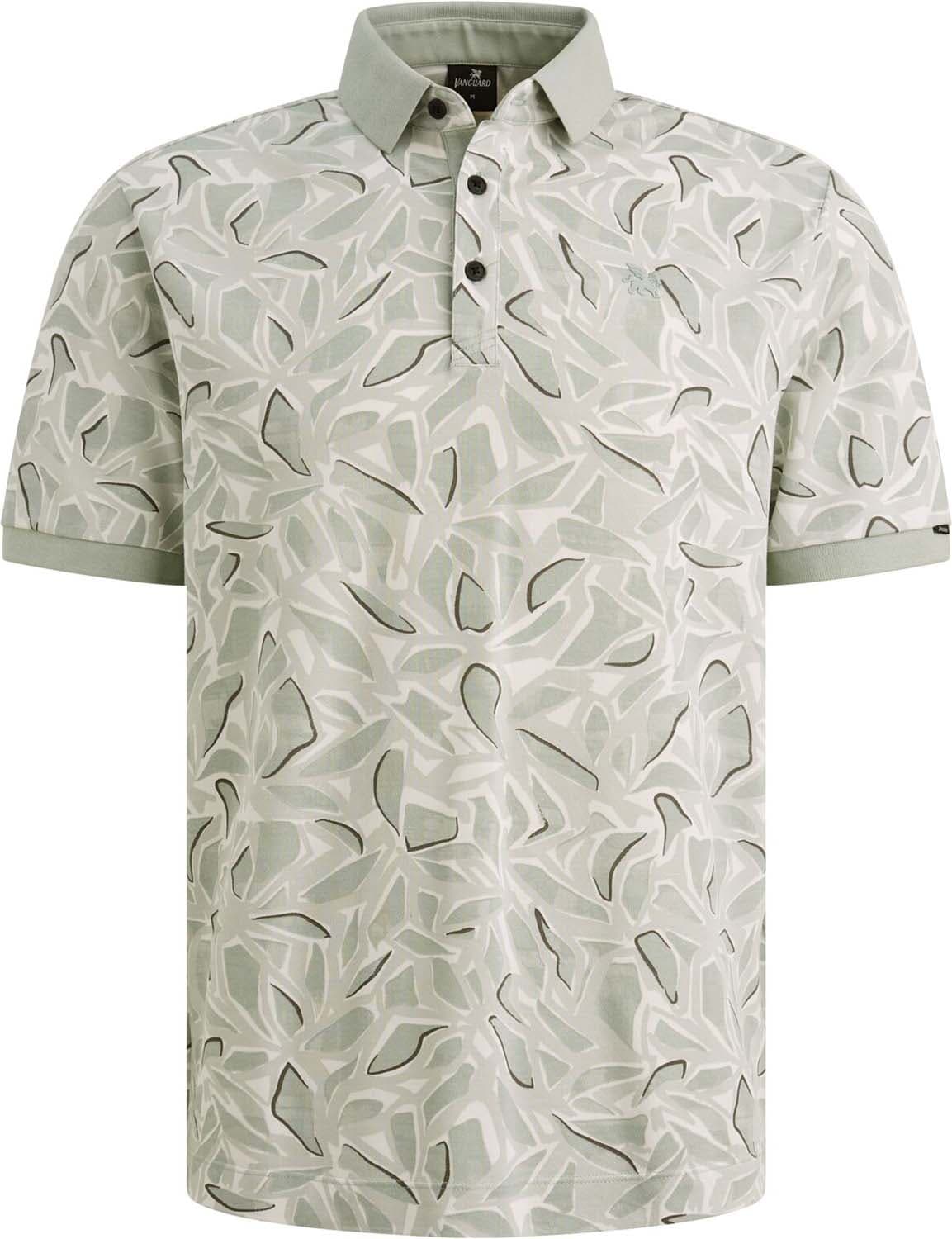 Vanguard Polo van piqué met badge Grijs