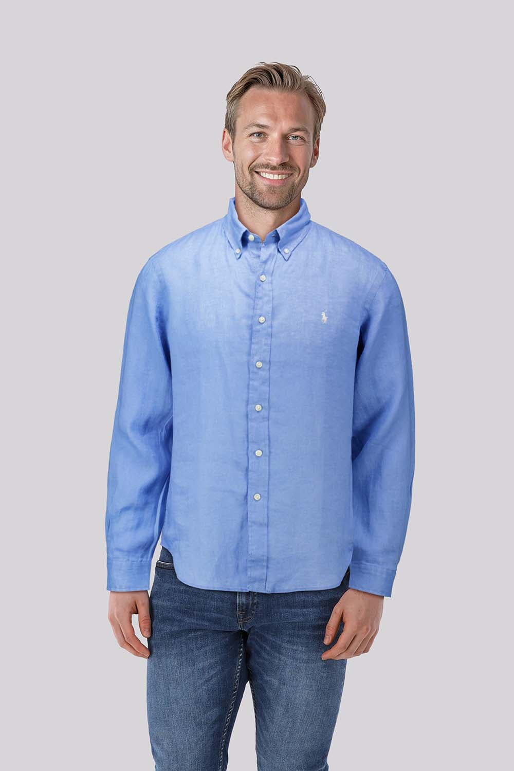 Polo Ralph Lauren Overhemd Custom Fit Blauw