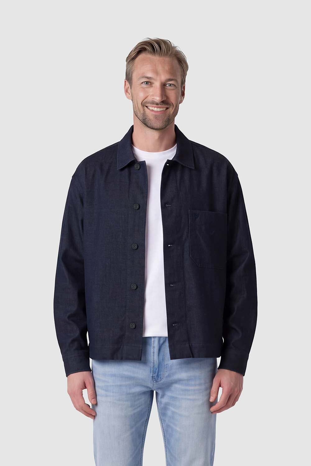 Lyle & Scott Overshirt Brushed Navy