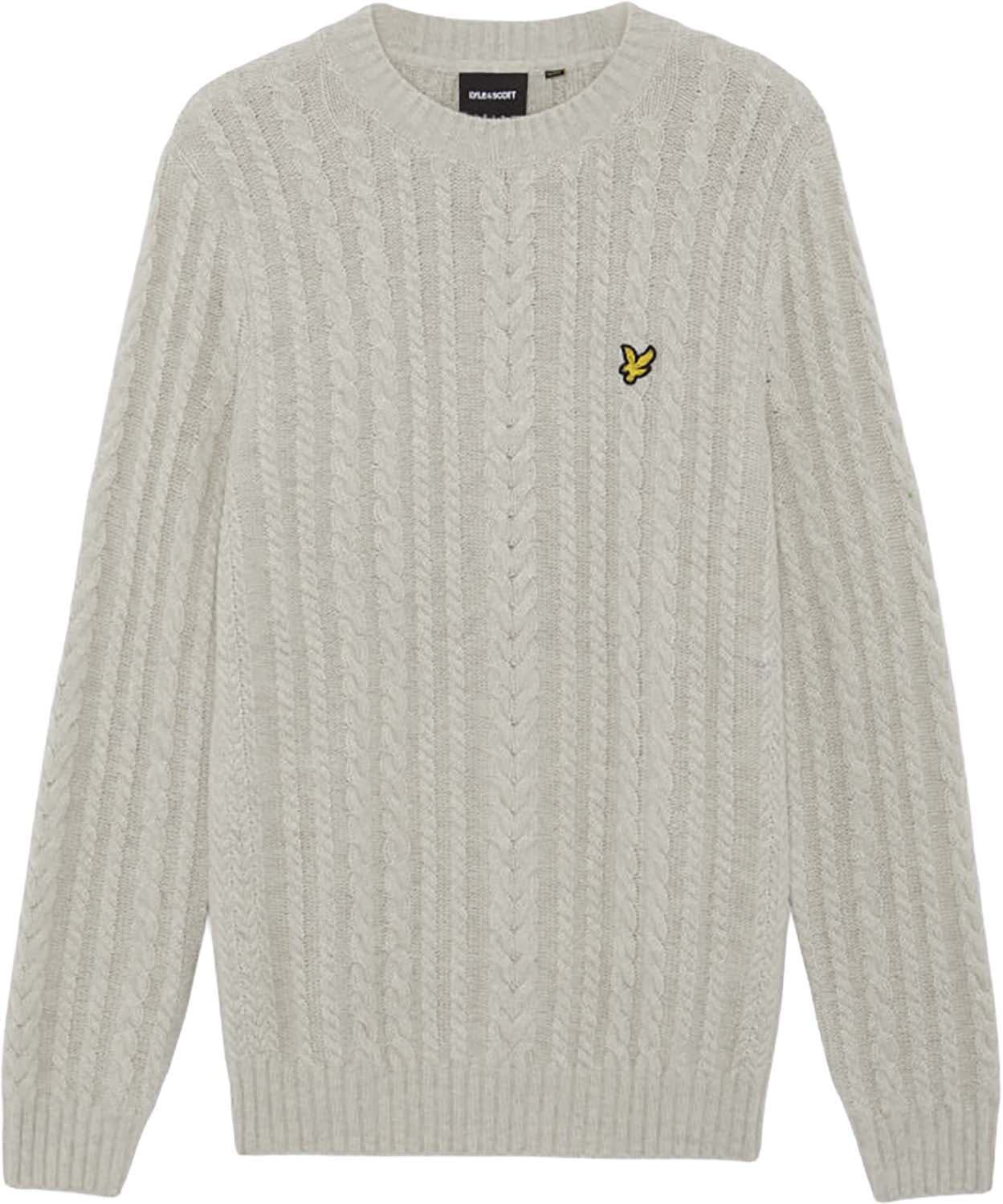 Lyle & Scott Gebreide Kabeltrui crewneck Off White