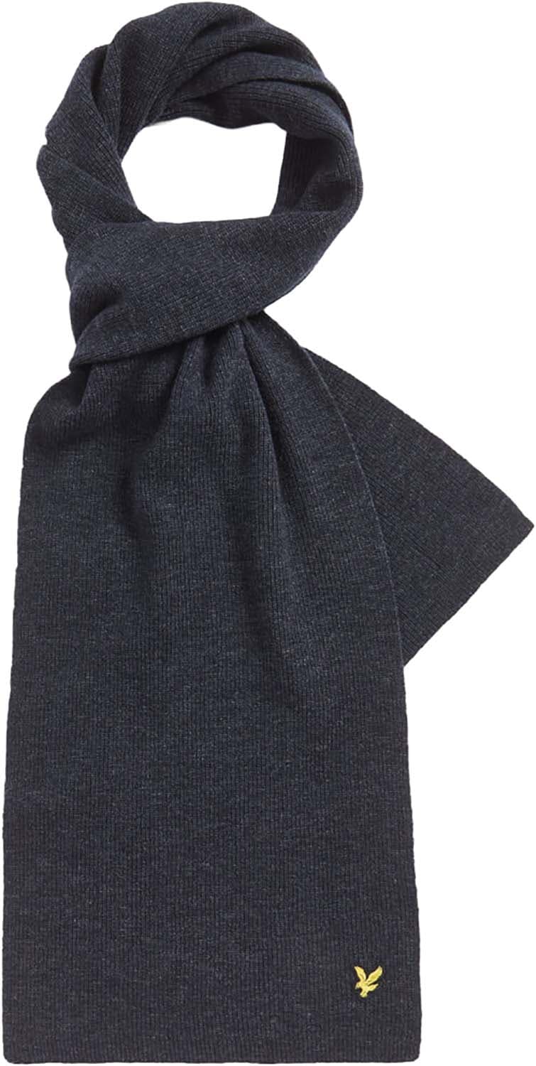 Lyle & Scott Sjaal lambswol Ribbed Navy