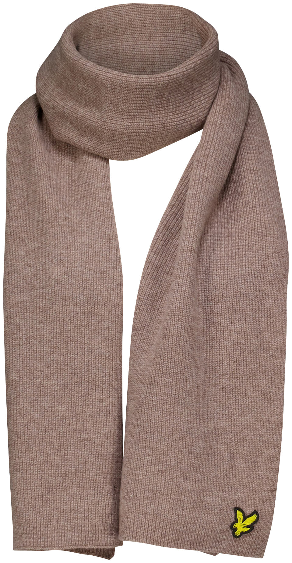 Lyle & Scott Sjaal lambswol Ribbed Taupe