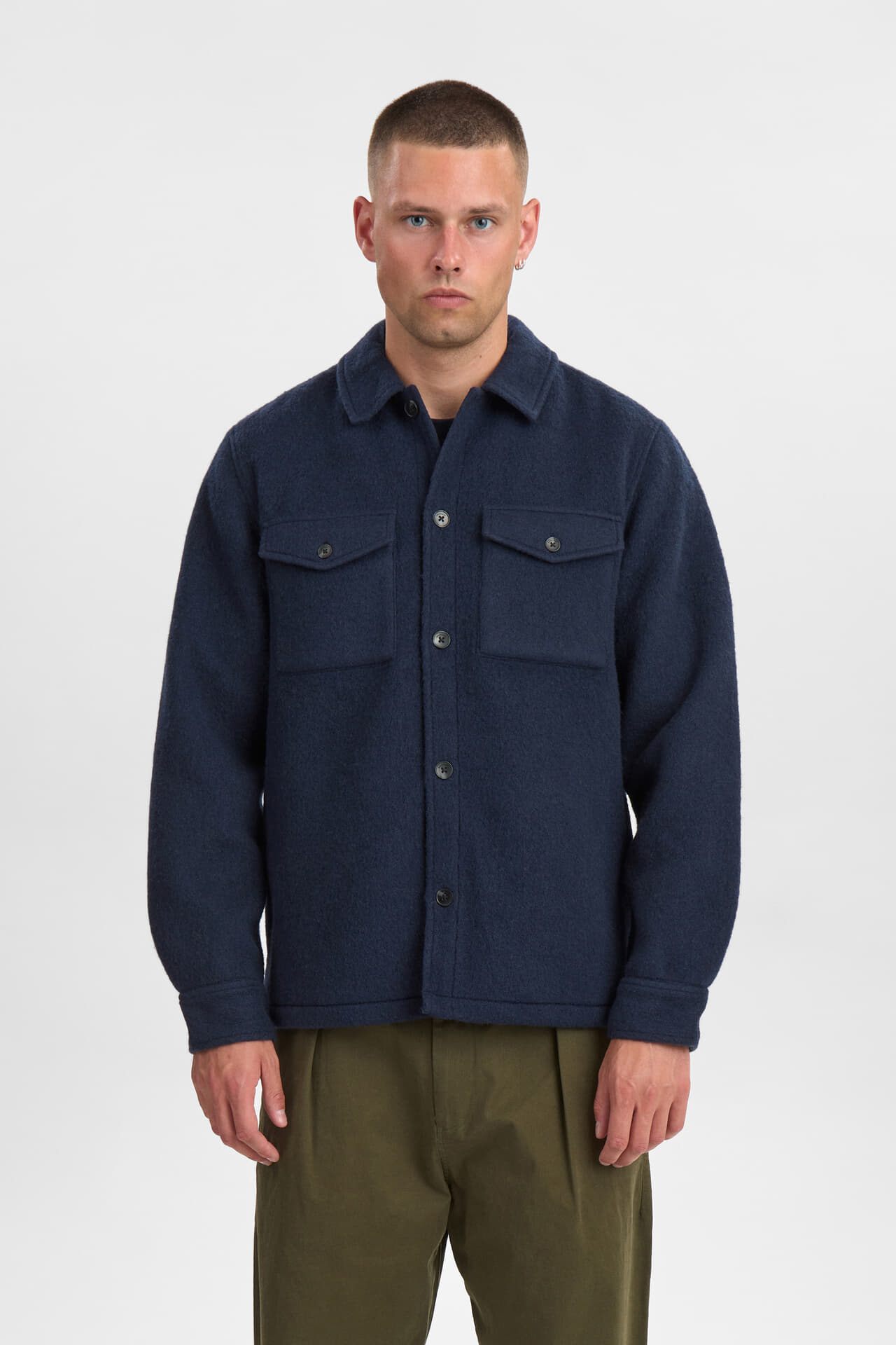 Anerkjendt Overshirt Oscar Wol Navy