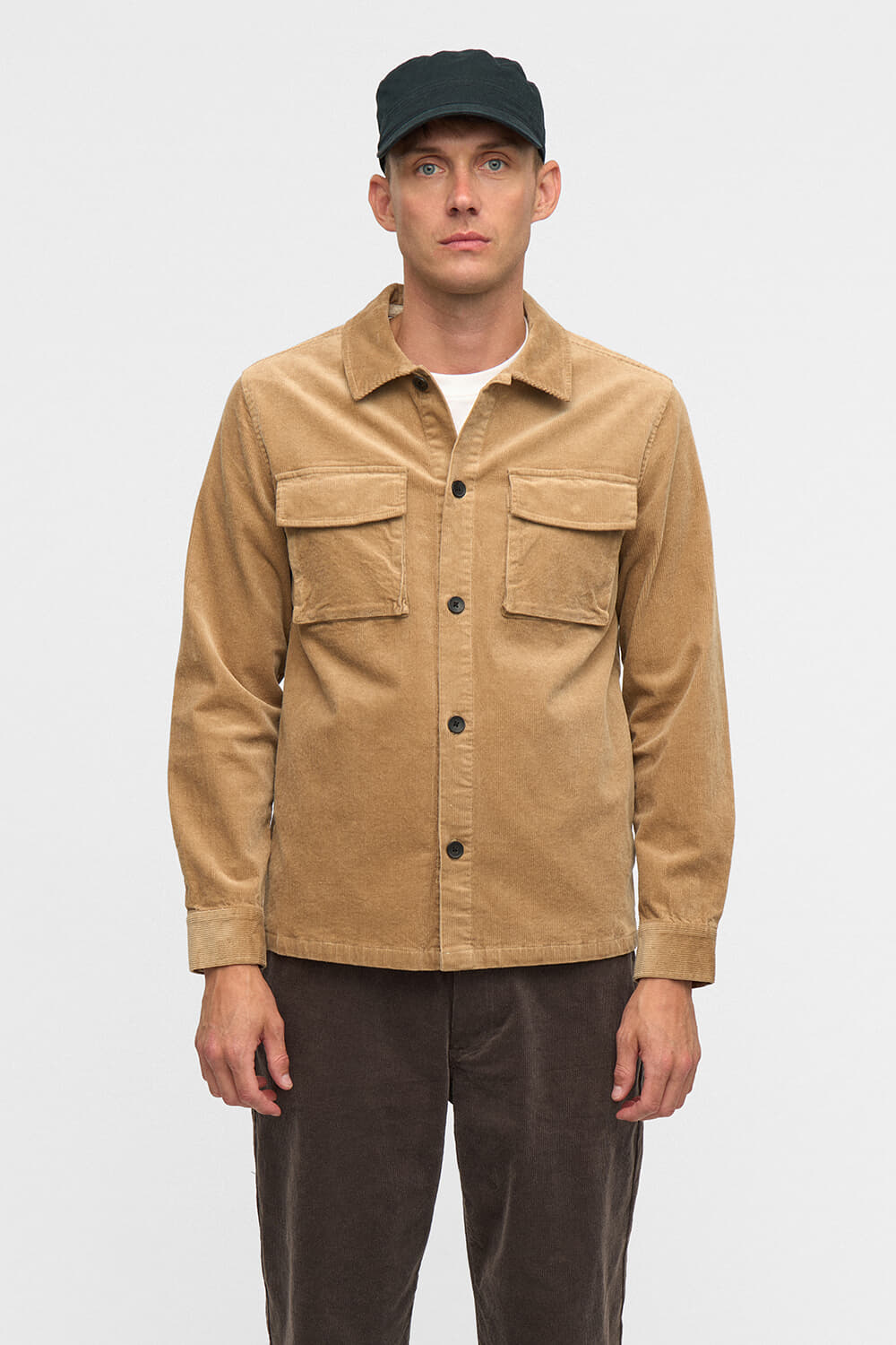 Anerkjendt Overshirt Akoscar Cord  Bruin