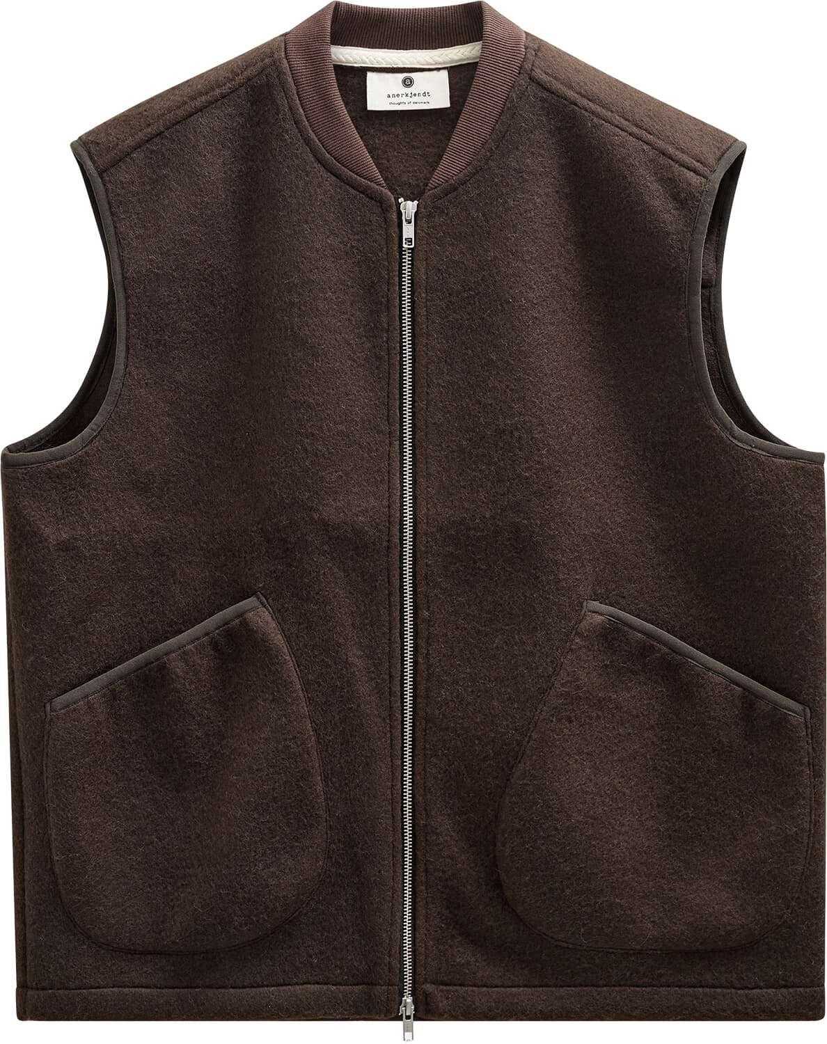  Gilet Akrobin Boiled Wol  Bruin