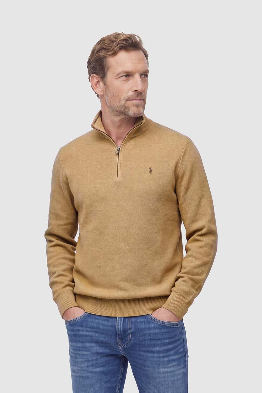 Polo Ralph Lauren Half zip trui Kaki