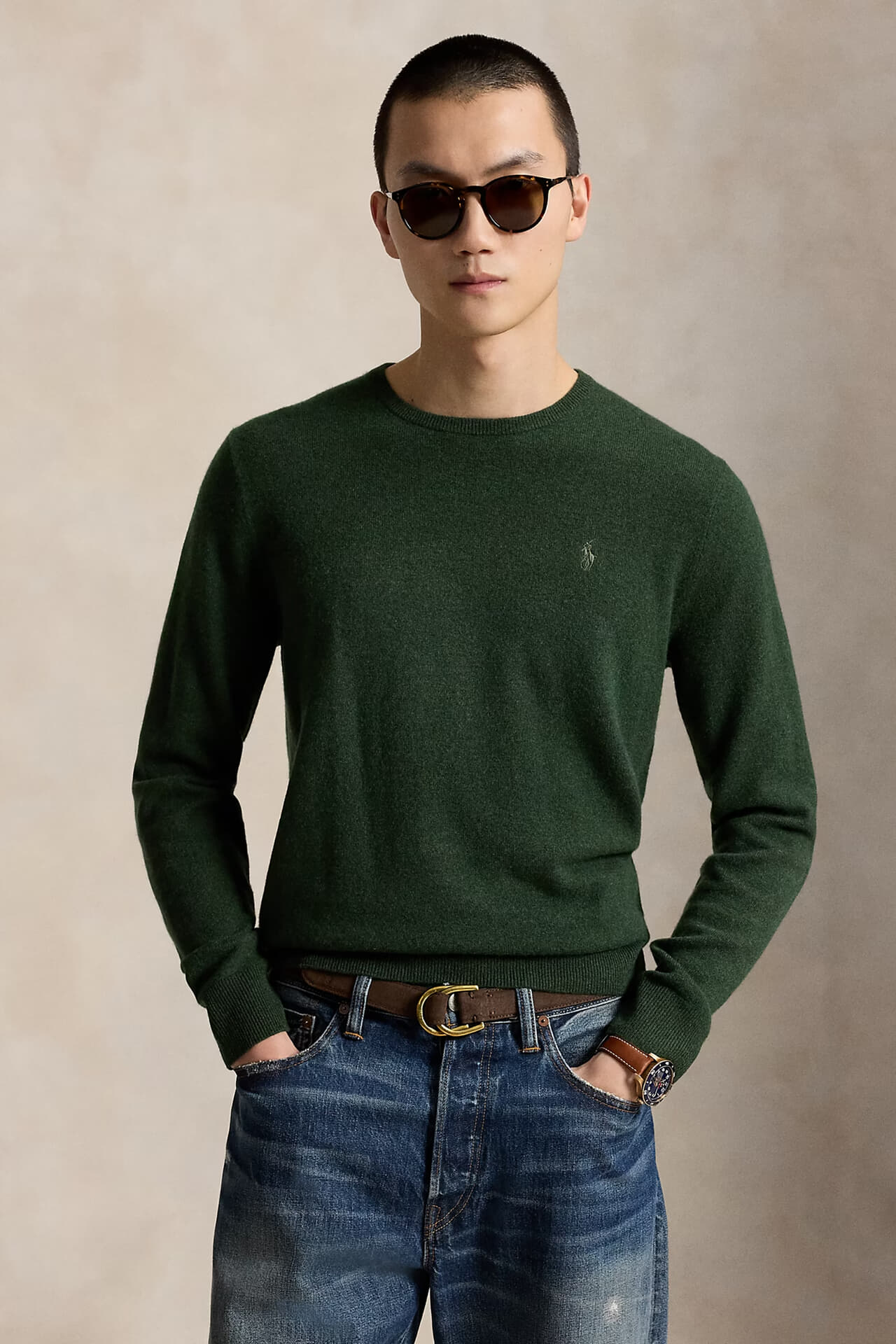 Polo Ralph Lauren Trui crewneck merinowol Groen