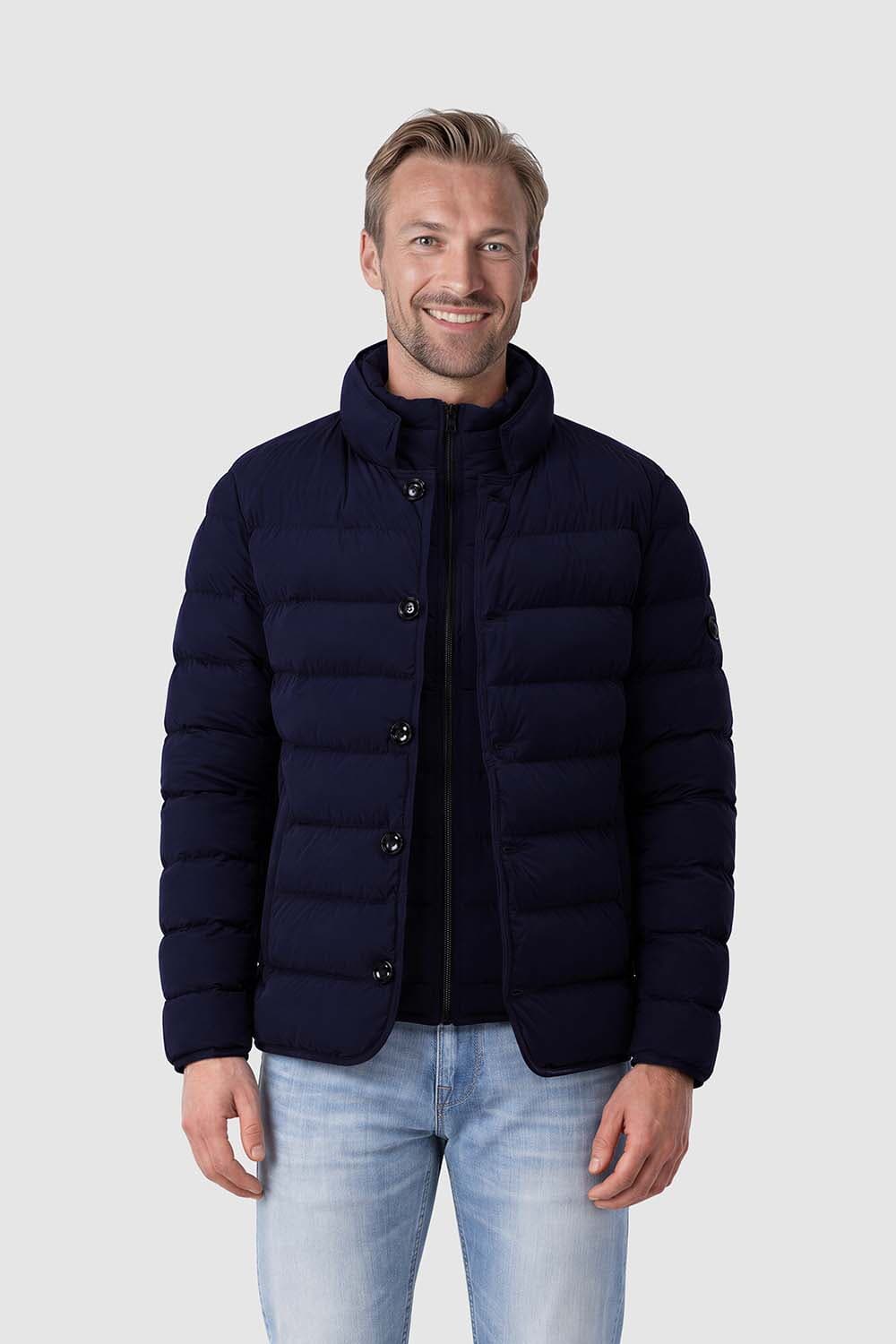 District Jas Gewatteerde Zappa Navy