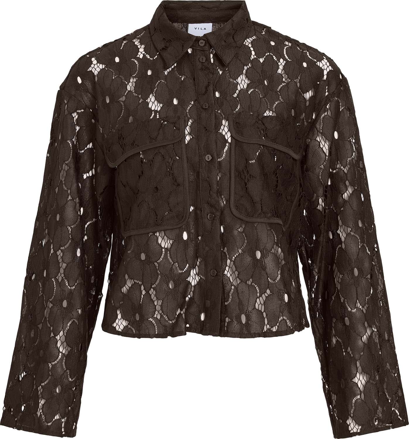 Vila Blouse Tonato  Bruin