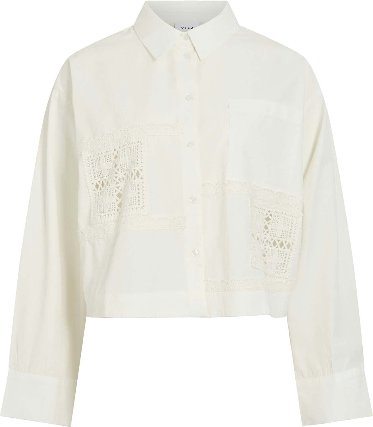 Vila Blouse Anje Lace Kort Wit
