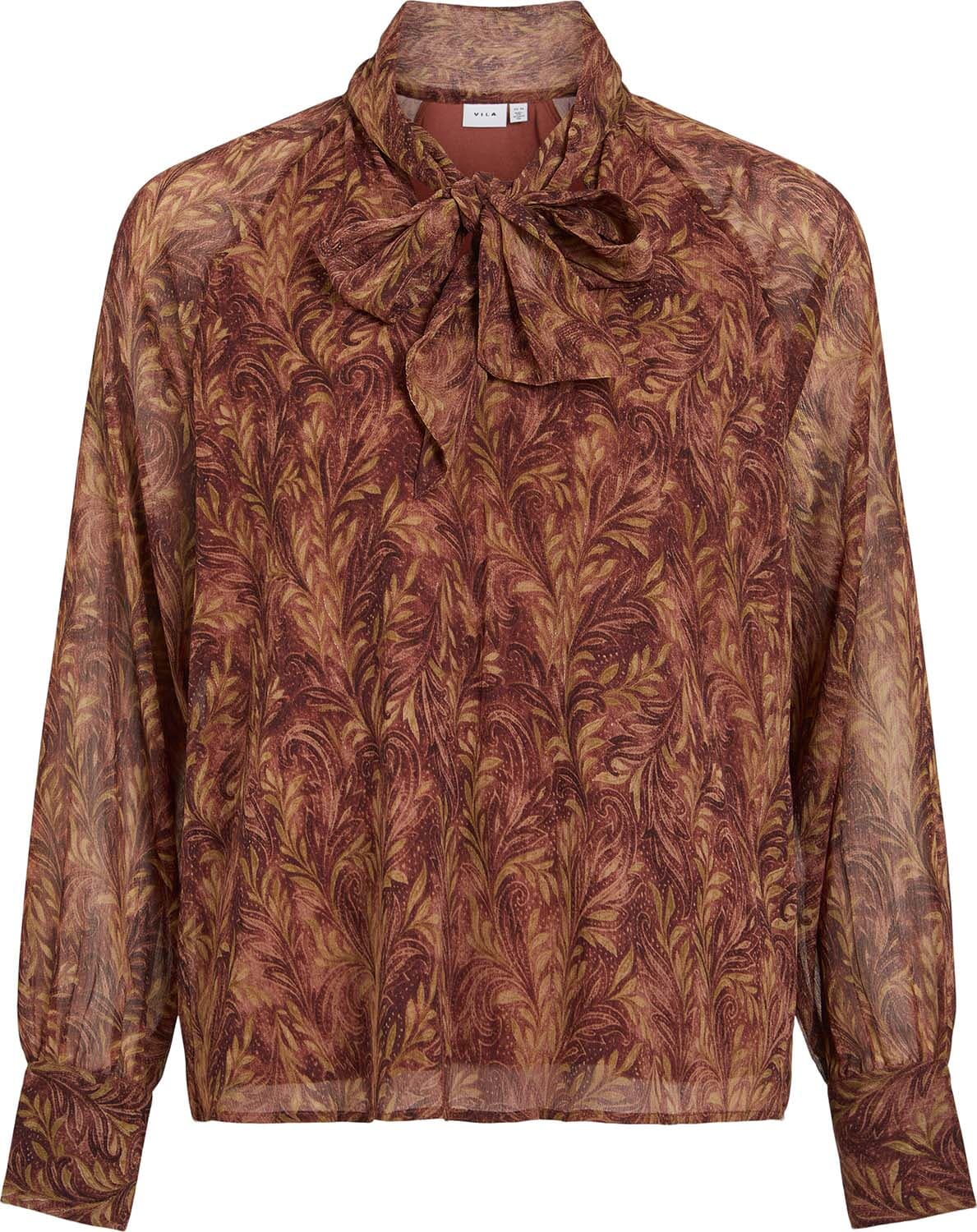 Vila Glitter Top Relara Ipa V-hals Bordeaux Rood