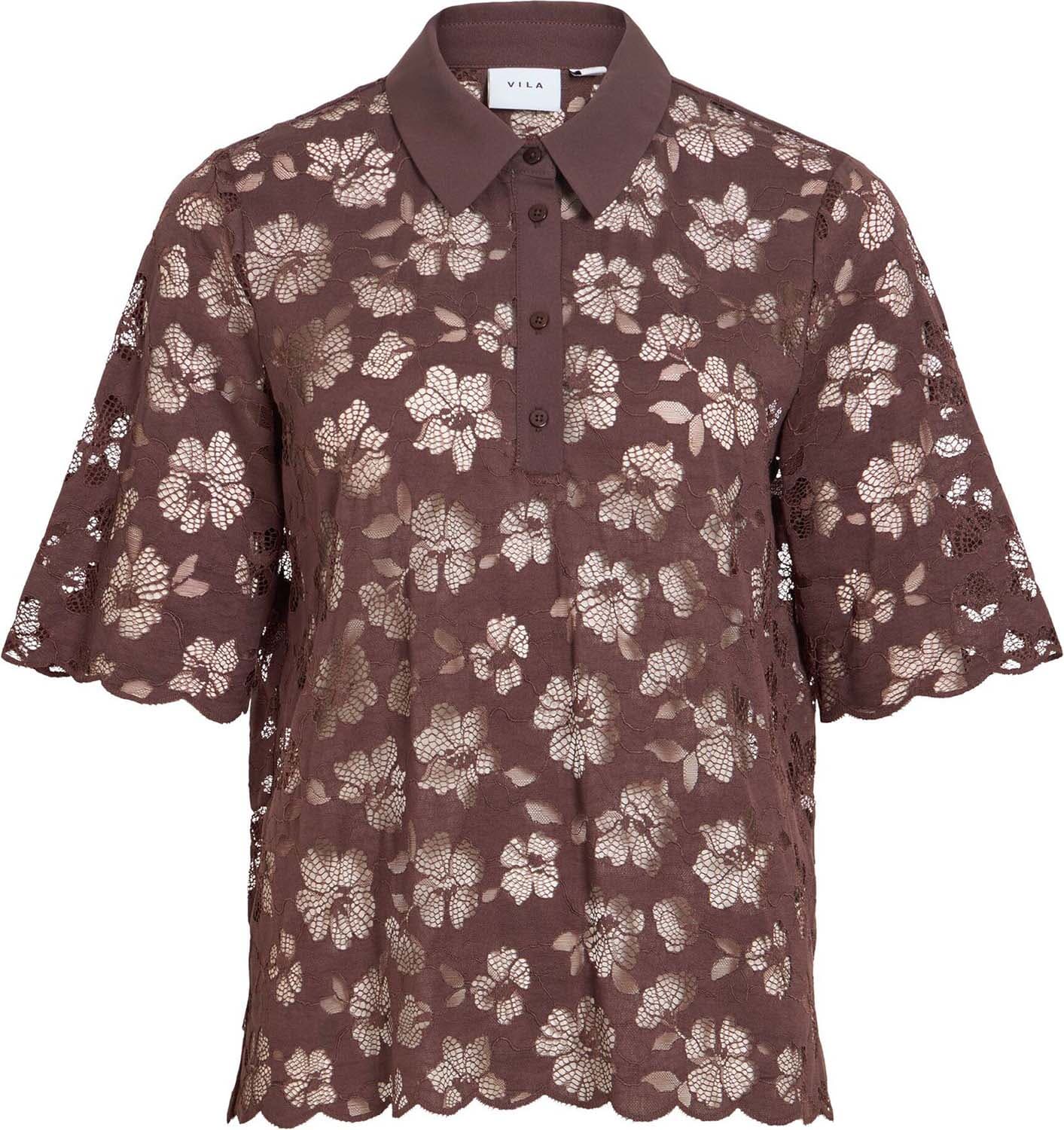Vila Blouse Harriet Lace Bruin