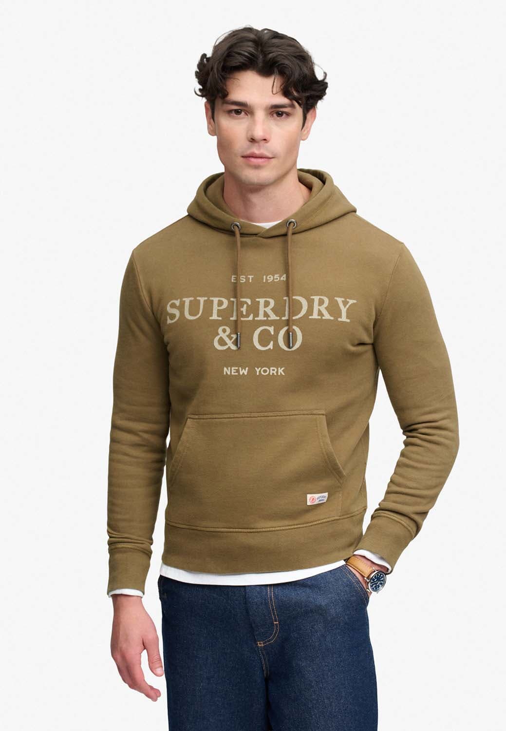 Superdry & Co Hoodie 1954 Company Relaxed Army