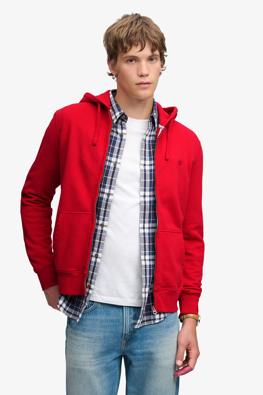 Superdry & Co Hoodie Monogram Vest Rood