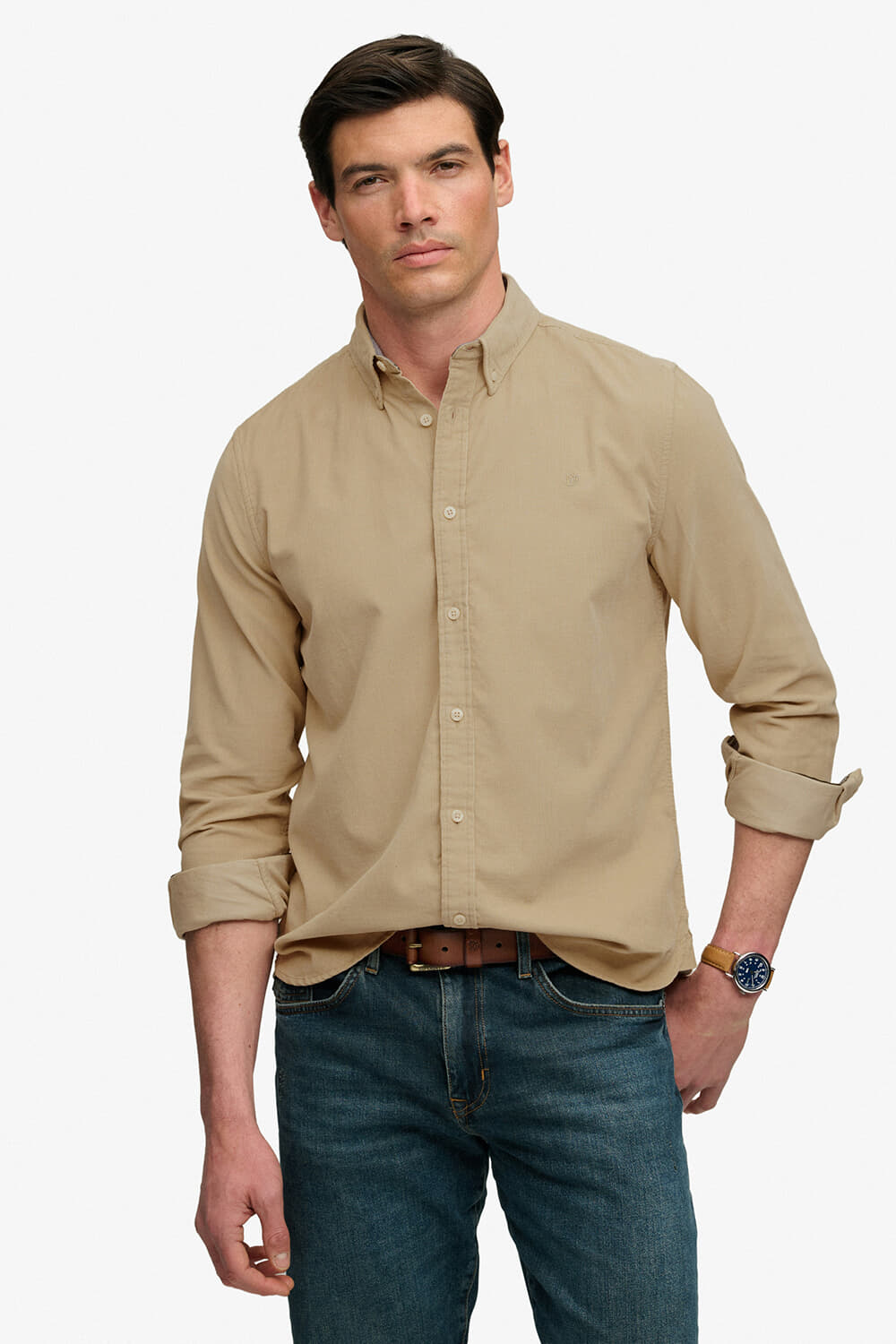 Superdry & Co Overhemd Oxford Classic Kaki
