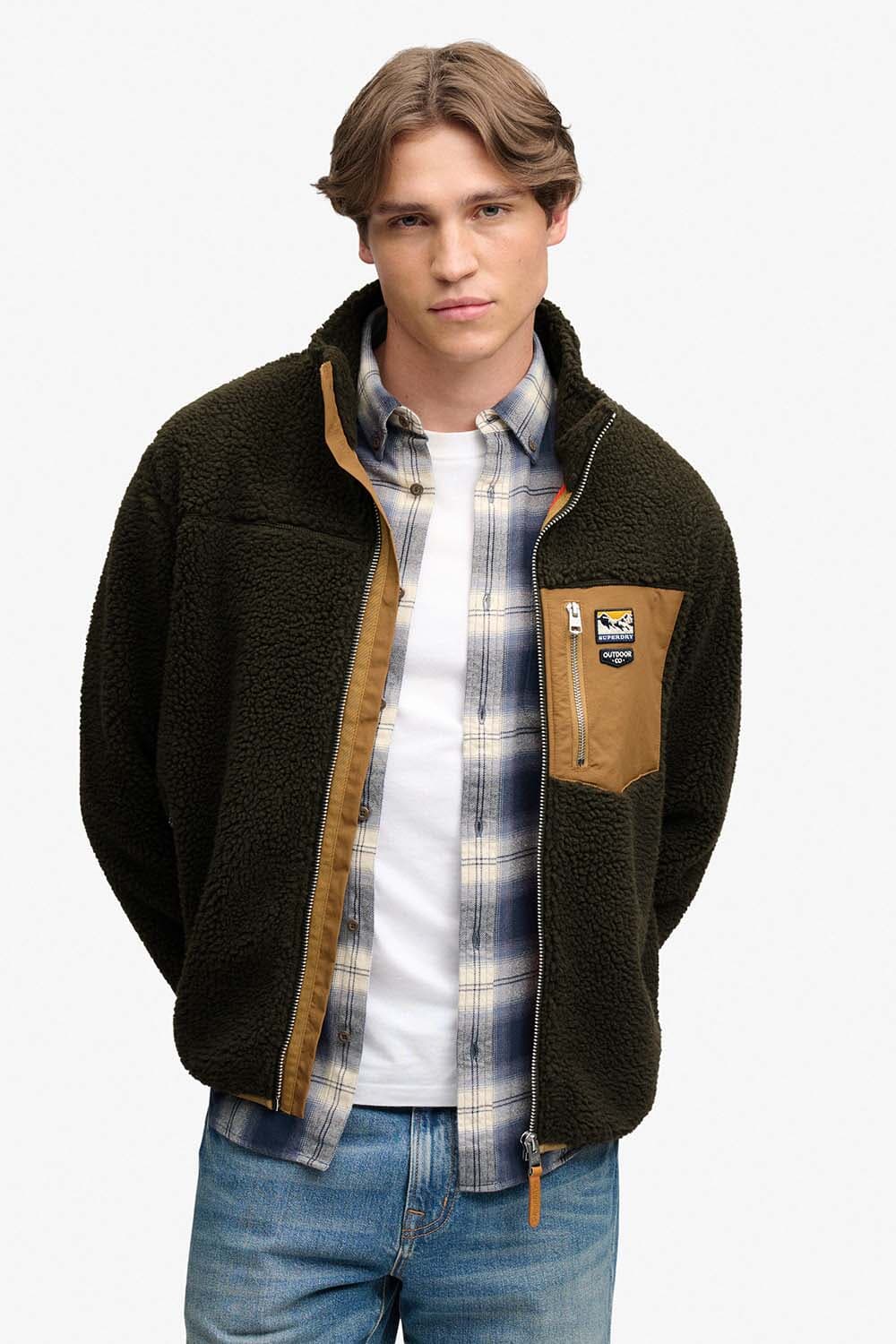 Superdry & Co Fleece Jas Mountain  Groen