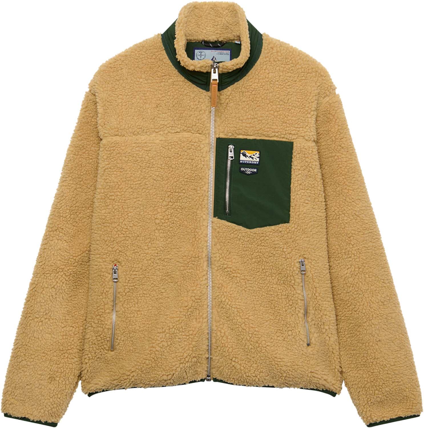 Superdry & Co Fleece Jas Mountain  Kaki
