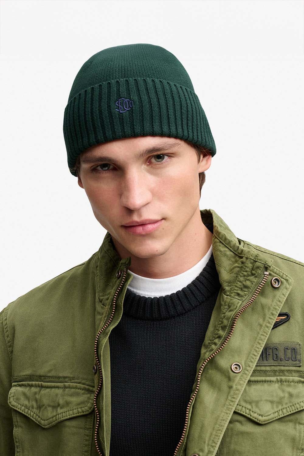 Superdry & Co Muts SD Logo Beanie Groen