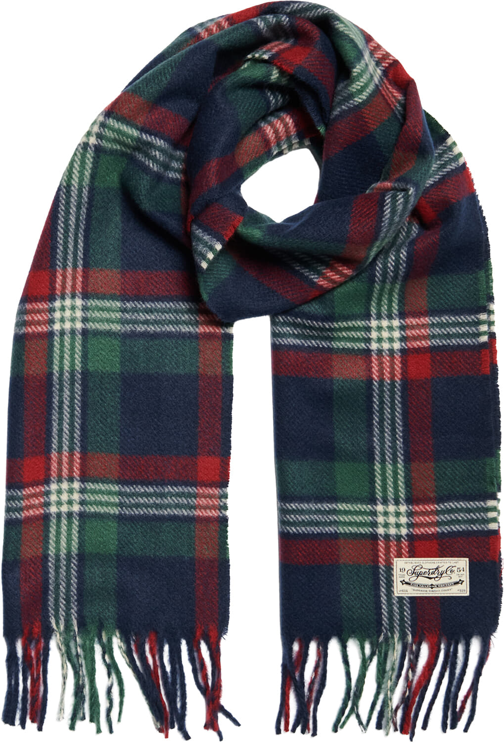 Superdry & Co Sjaal Heritage Check Navy