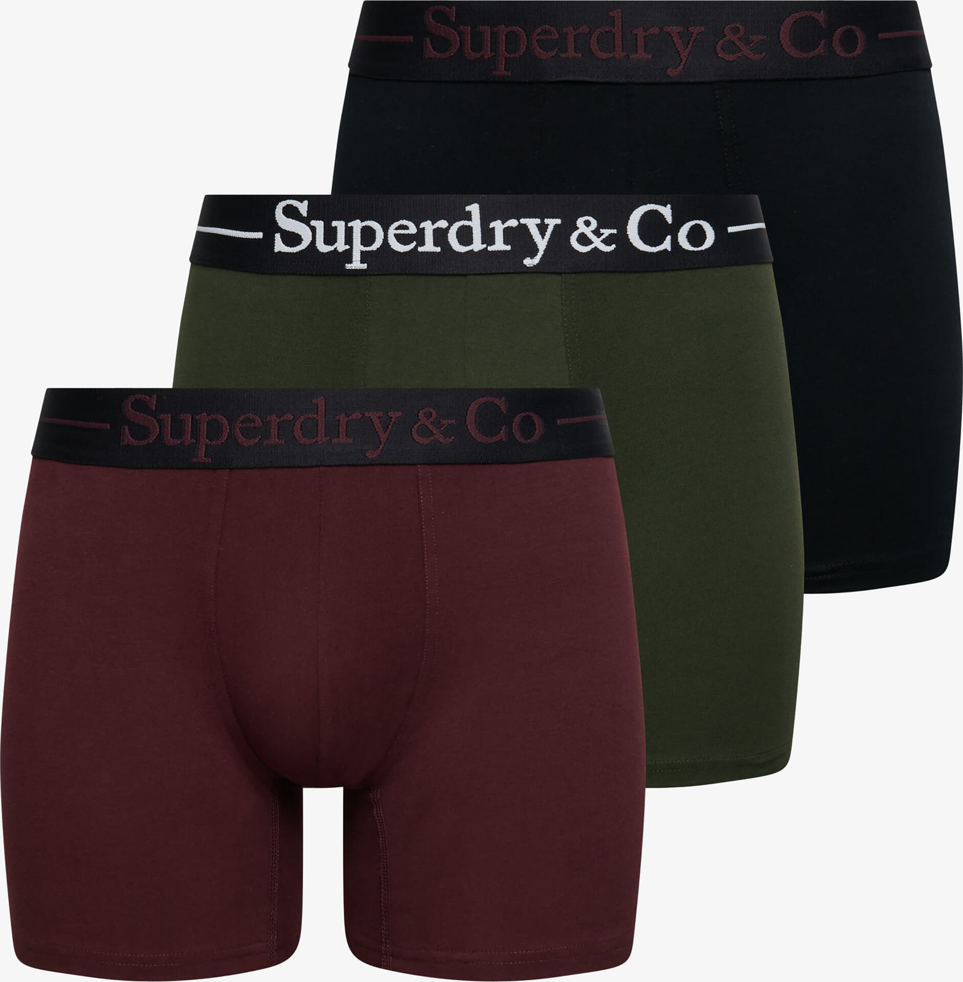 Superdry & Co Boxershort 3-pack Bordeaux Rood