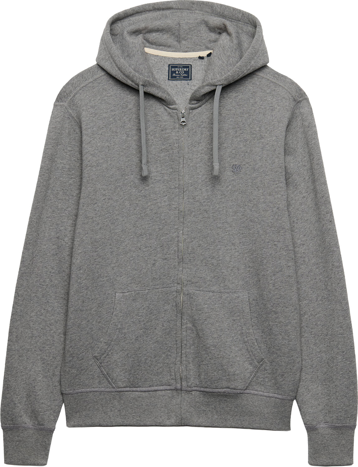 Superdry & Co Sweat Vest Essential SDCO Logo Hoodie Grijs