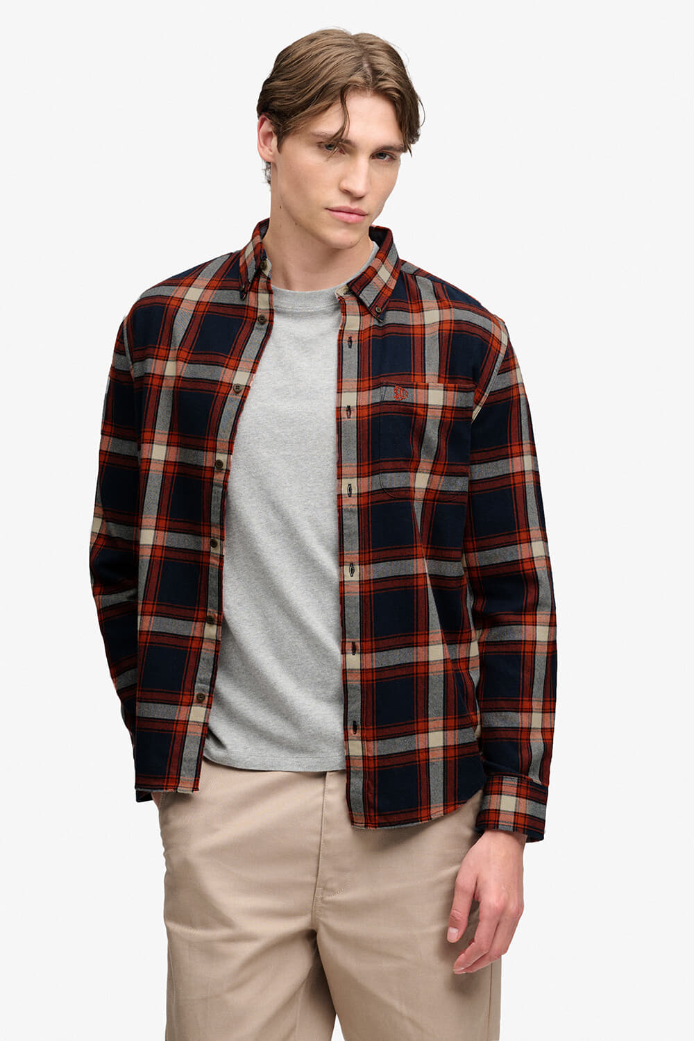 Superdry & Co Overhemd Lumberjack Katoen Navy