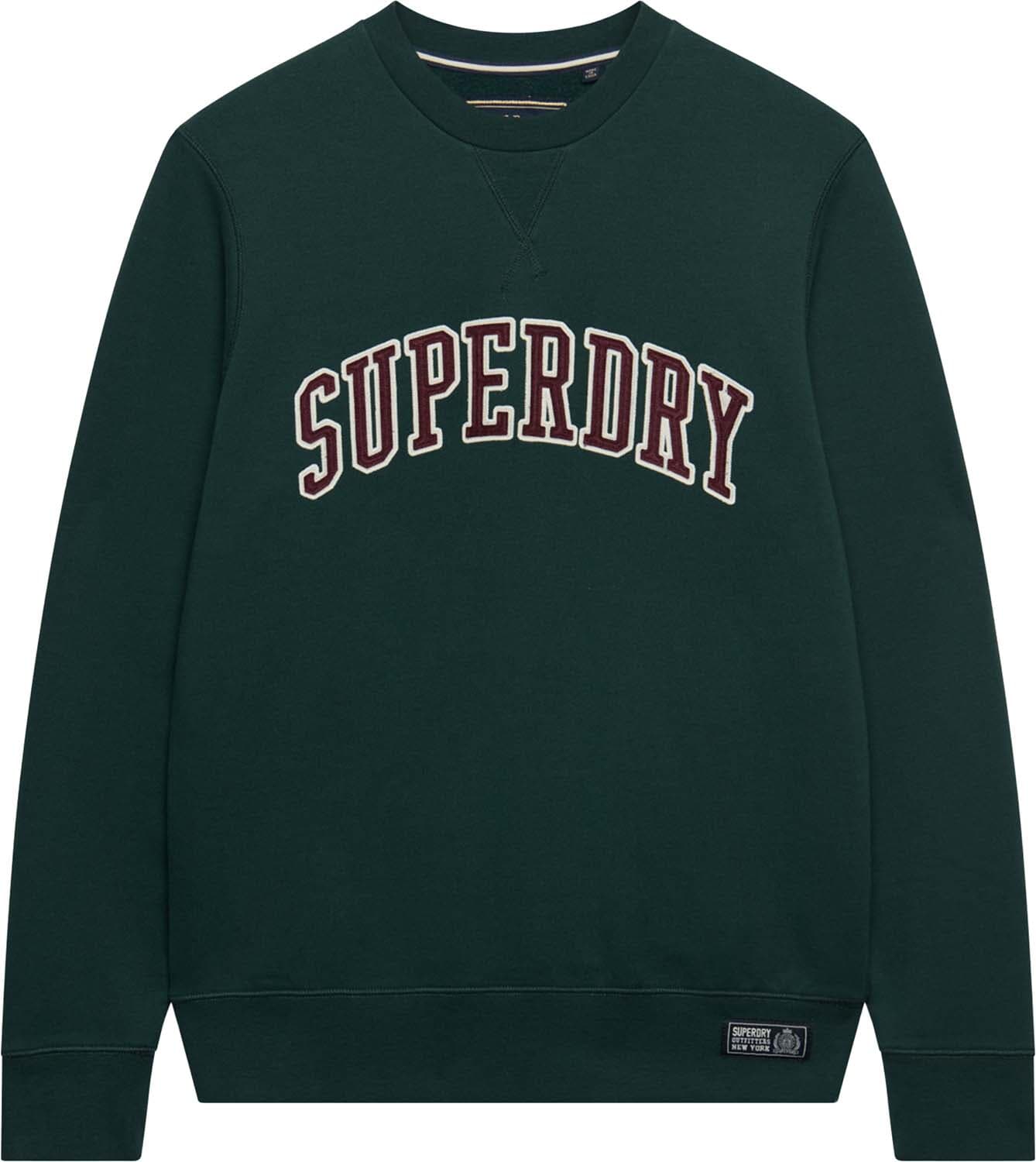 Superdry & Co Sweater Athletic Applique Relaxed  Groen