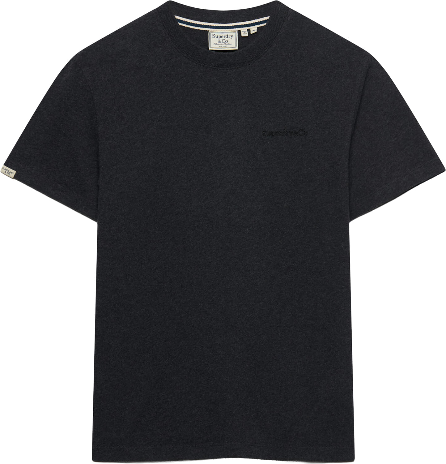 Superdry & Co T-shirt Essential Company Logo Embroidered  Antraciet