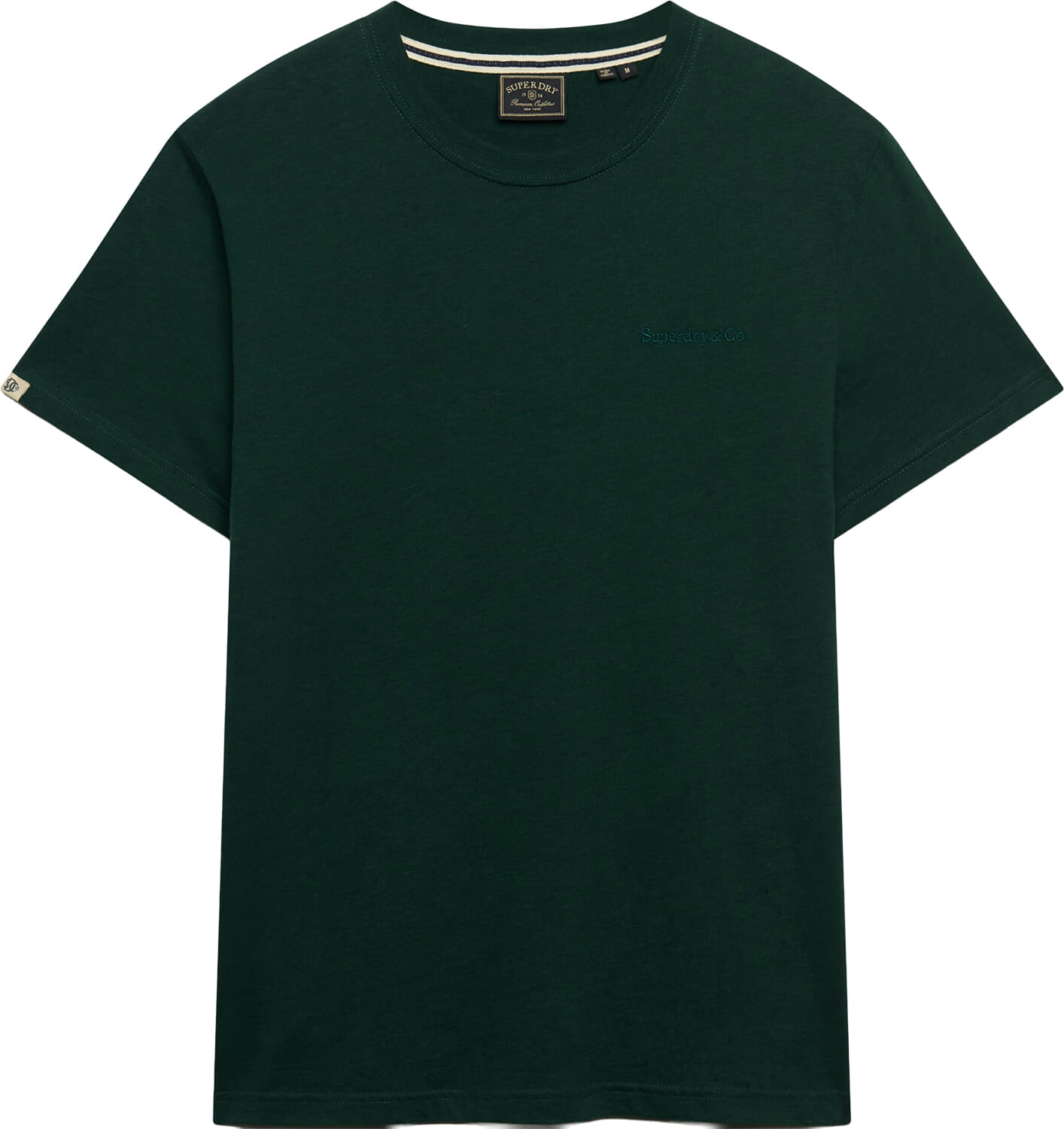 Superdry & Co T-shirt Essential Company Logo Embroidered  Groen