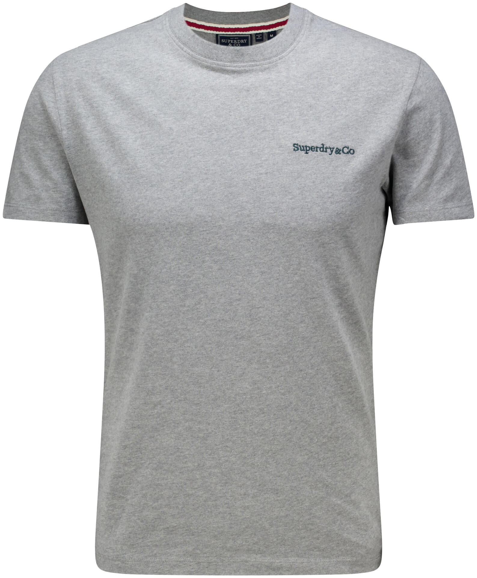Superdry & Co T-shirt Essential Company Logo Embroidered  Grijs