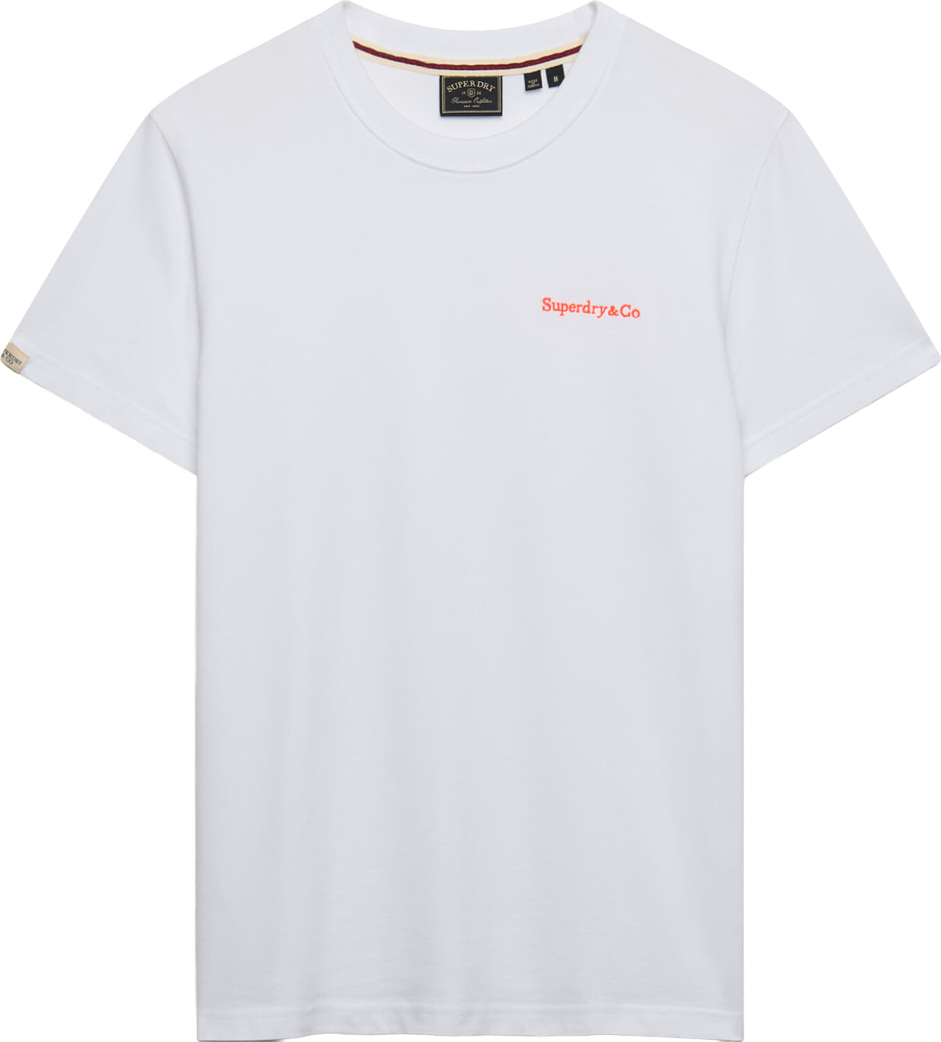 Superdry & Co T-shirt Essential Company Logo Embroidered  Off White