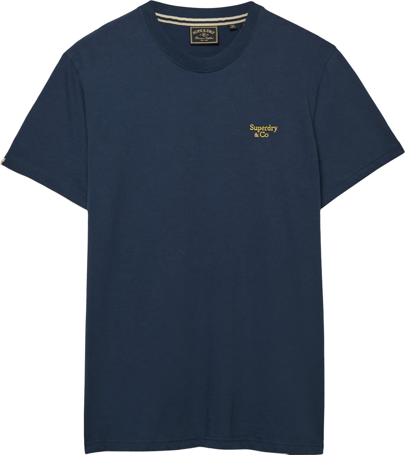 Superdry & Co T-Shirt Essential Serif Logo Embroidered  Navy