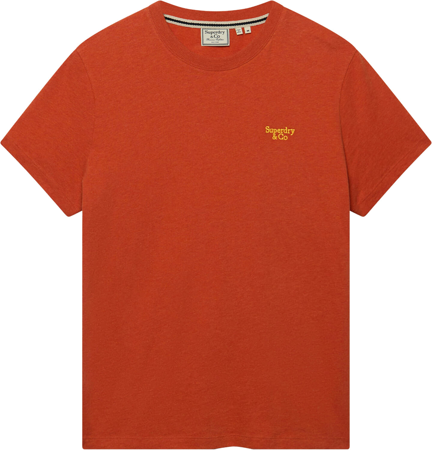 Superdry & Co T-Shirt Essential Serif Logo Embroidered  Oranje