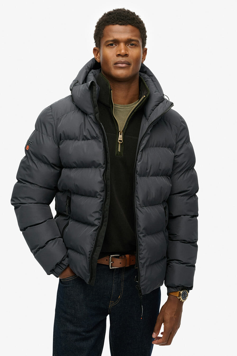 Superdry & Co Pufferjas  Grijs