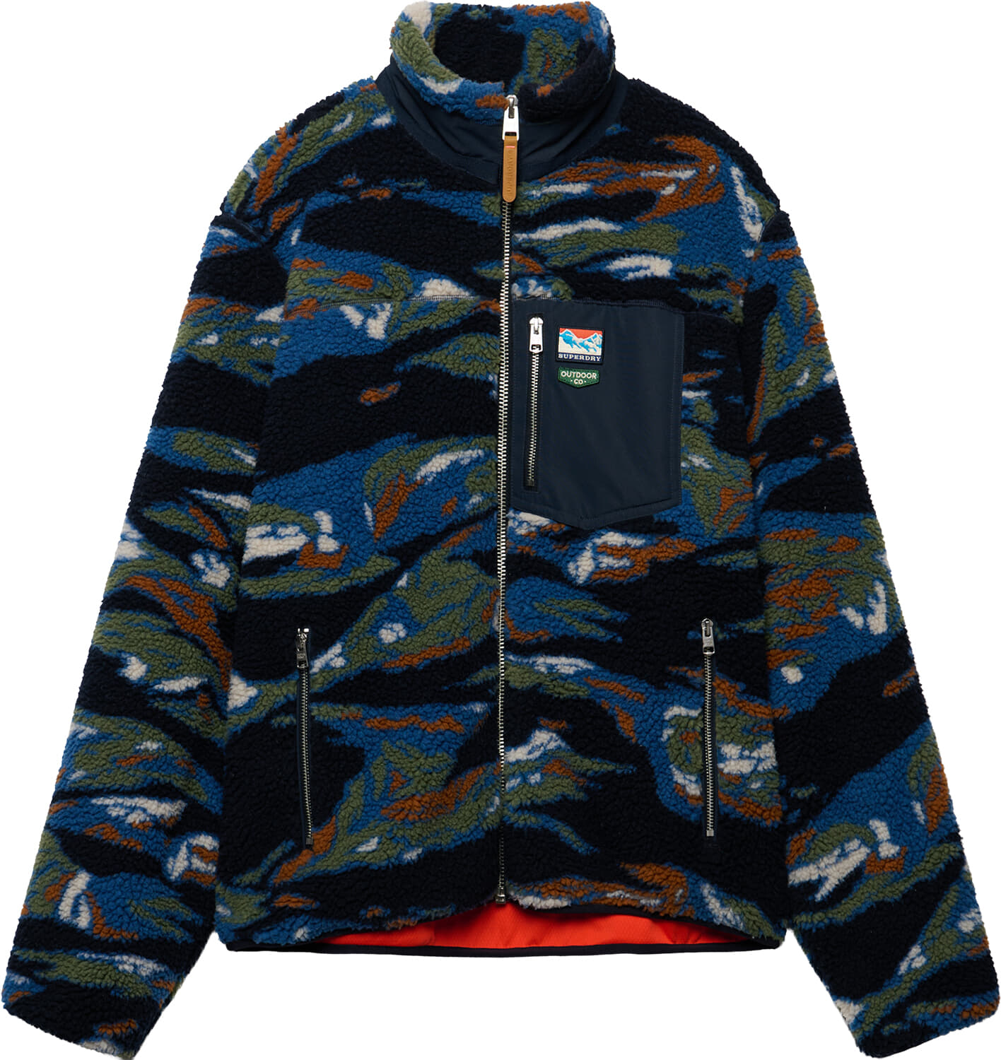 Superdry & Co Fleece Terrain Zip Through relaxed  Navy
