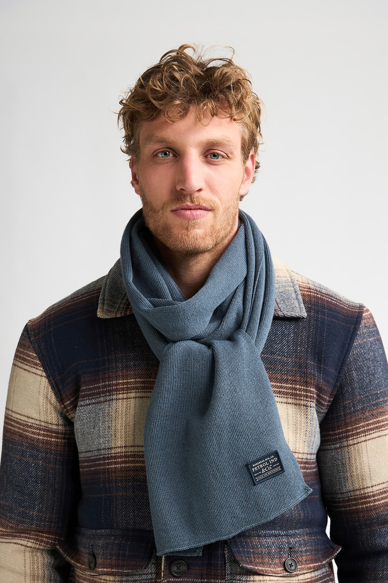 Petrol Sjaal Blauw