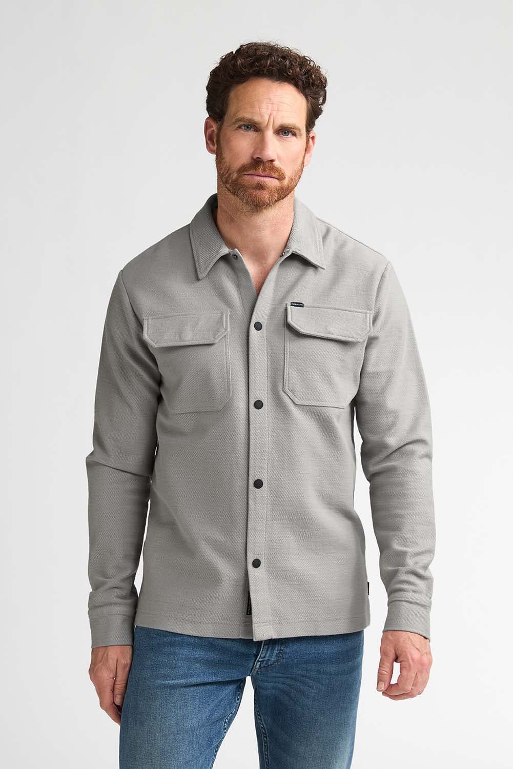 Petrol Overshirt Uni Grijs
