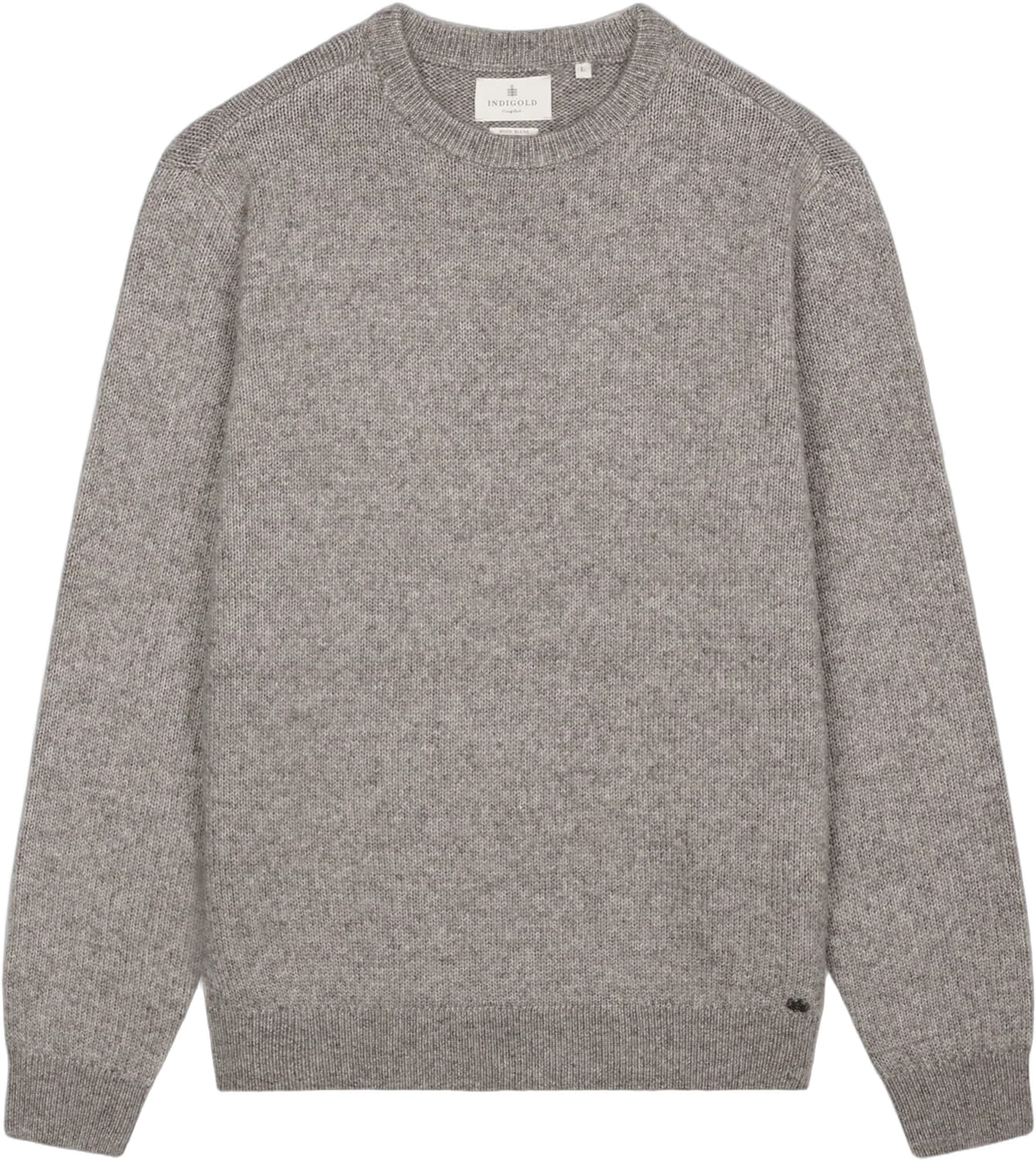 Indigold Trui Basic Grijsblauw